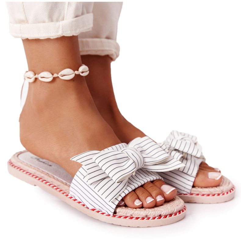 PS1 Hausschuhe aus Gummi mit weißer Gabriell-Schleife