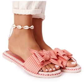 PS1 Hausschuhe aus Gummi mit einer rosa Gabriell-Schleife