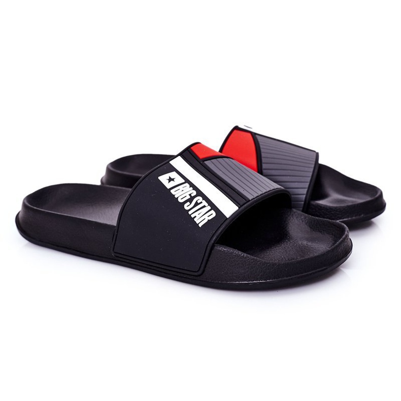 Herren Schwarz Big Star HH174836 Hausschuhe