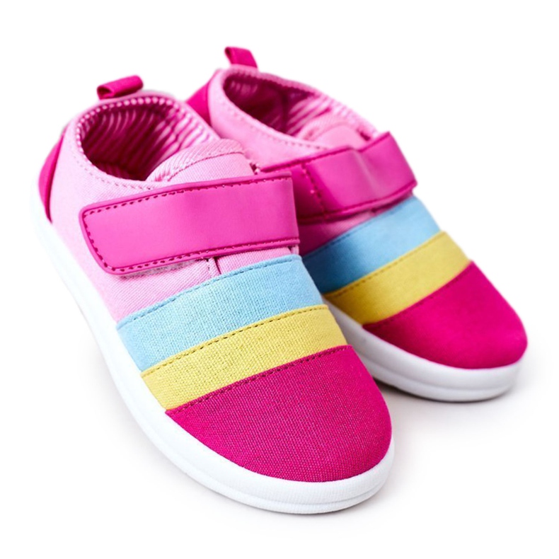 Apawwa Kindersneaker mit Klettverschluss Fuchsia Marta rosa mehrfarbig