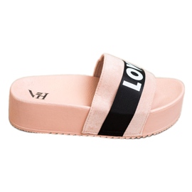 SHELOVET Hausschuhe auf der Liebesplattform rosa