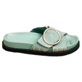 Renda Lässige Hausschuhe grün