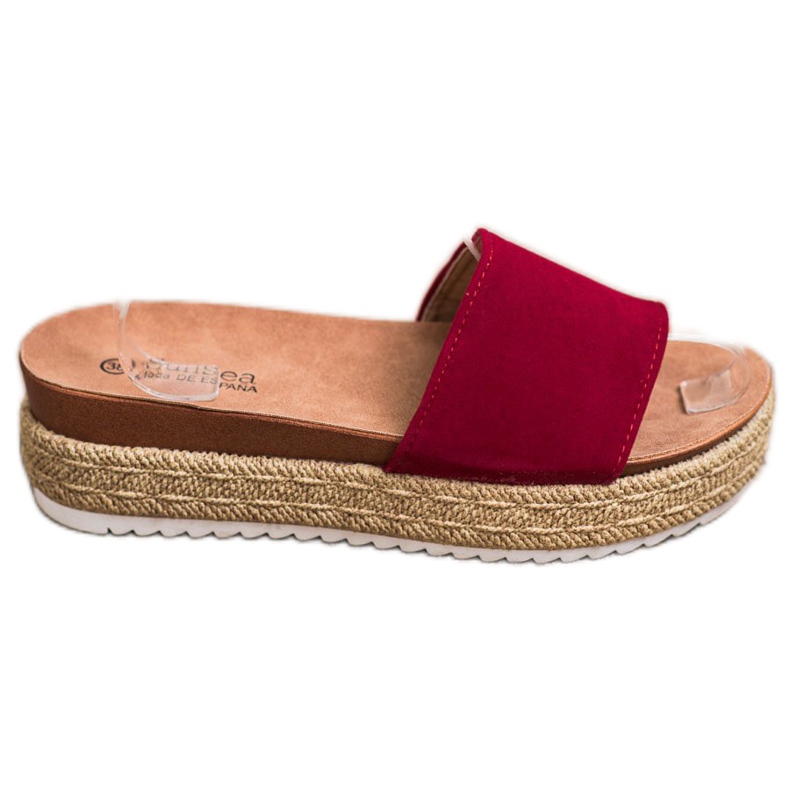 SHELOVET Klassische Hausschuhe auf der Plattform rot