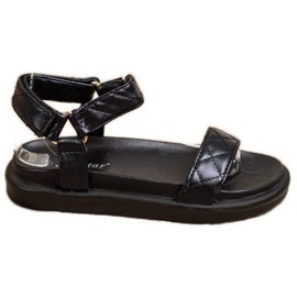 Seastar Schwarze Sandalen mit Öko-Leder