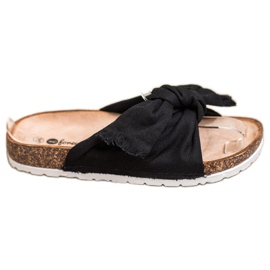 Forever Folie Bequeme Textilhausschuhe schwarz