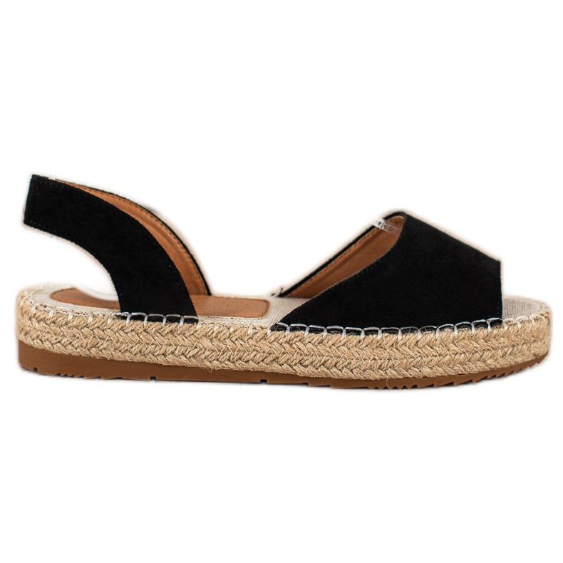 Ideal Shoes Slip-on-Espadrilles schwarz