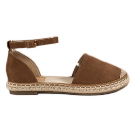 Kayla Braune Espadrilles mit Schnalle