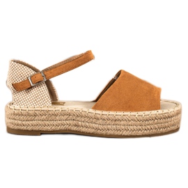 Bestelle Espadrilles mit offener Zehenpartie beige braun