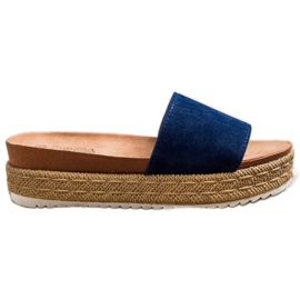 SHELOVET Klassische Hausschuhe auf der Plattform blau