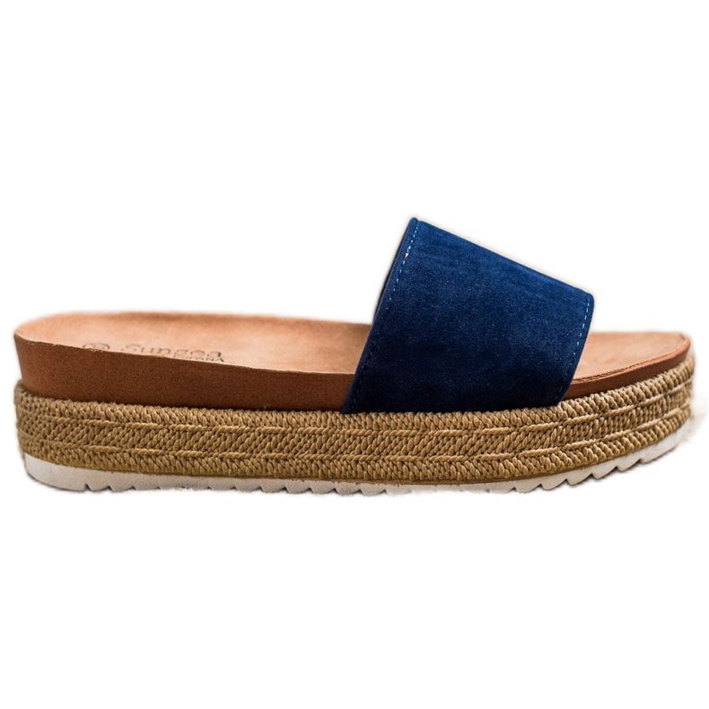 SHELOVET Klassische Hausschuhe auf der Plattform blau