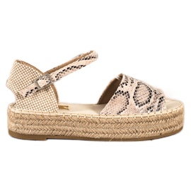 Bestelle Espadrilles mit offener Zehenpartie beige