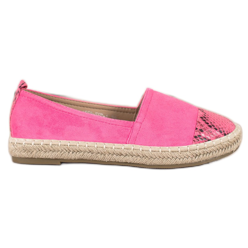 Bestelle Espadrilles mit Schlangenprint-Einsatz rosa