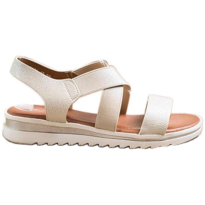 Best Shoes Slip-on-Sandalen mit Glitzer golden