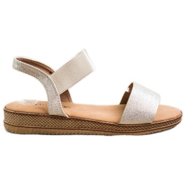 Kayla Goldene Slip-On-Sandalen