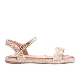 Goldene Damensandalen Baleria beige