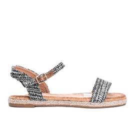 Schwarz-silberne Damensandalen von Baleria