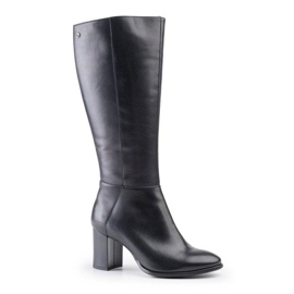 Marco Shoes Marco Damen Lederstiefel schwarz