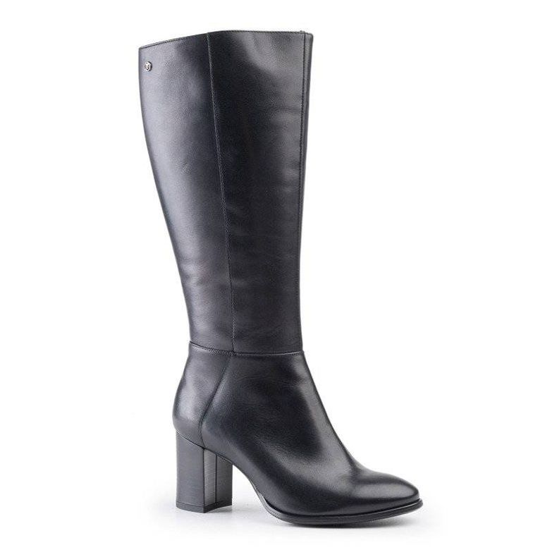 Marco Shoes Marco Damen Lederstiefel schwarz