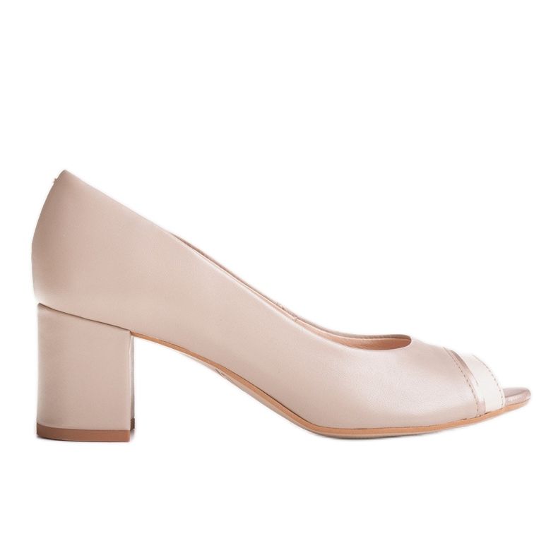 Marco Shoes Beige 1093P Pumps mit offenen Zehen