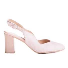 Marco Shoes 1071P rosa Sandalen mit Glitzer auf der Haut