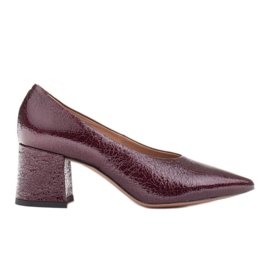 Marco Shoes Elegante burgunderfarbene Pumps aus Lack rot