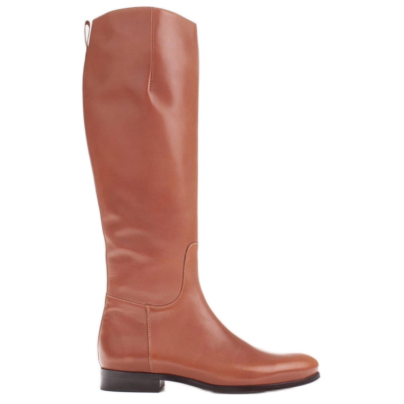 Marco Shoes Glatte, klassische 1323K braune Stiefel auf einer Ebene