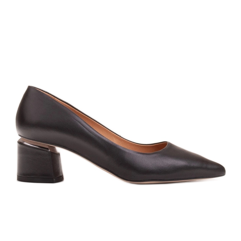 Marco Shoes Schwarze Pumps 1424P Marco gold in der Ferse