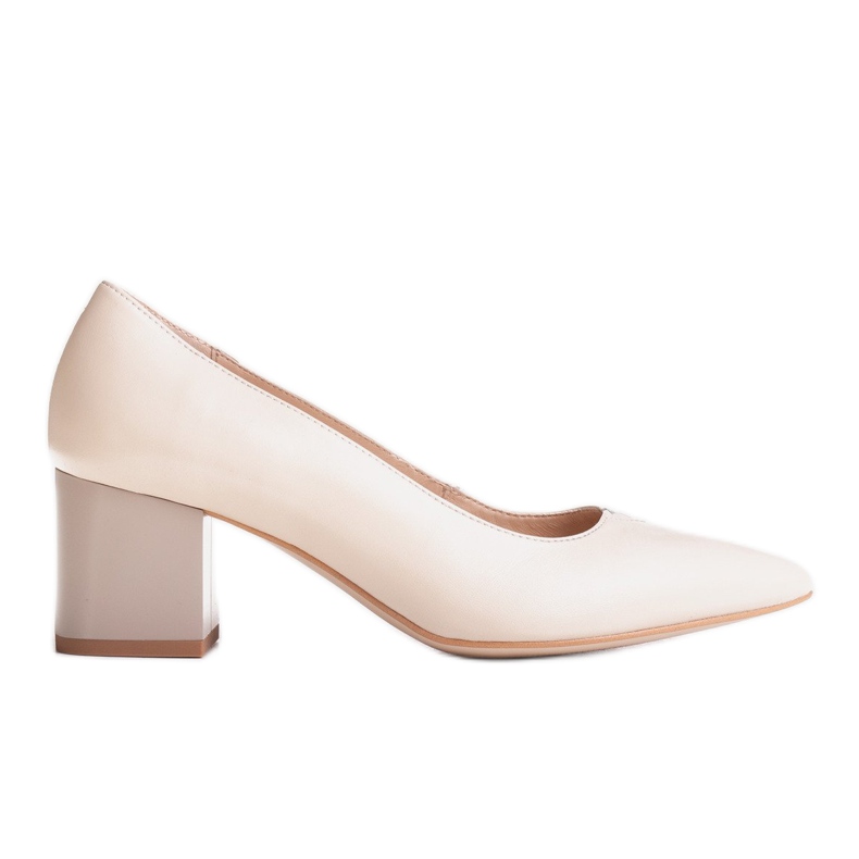 Marco Shoes Beige 1038P Pumps an einer stabilen Ferse
