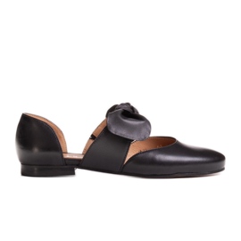 Marco Shoes Schwarze Ballerinas 1531P mit schwarzer Schleife