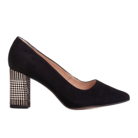 Marco Shoes Schwarze 1066P Pumps mit Absatz, Hahnentrittmuster