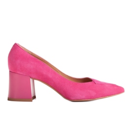 Marco Shoes Elegante pinke 1434P Wildlederpumps für Damen rosa