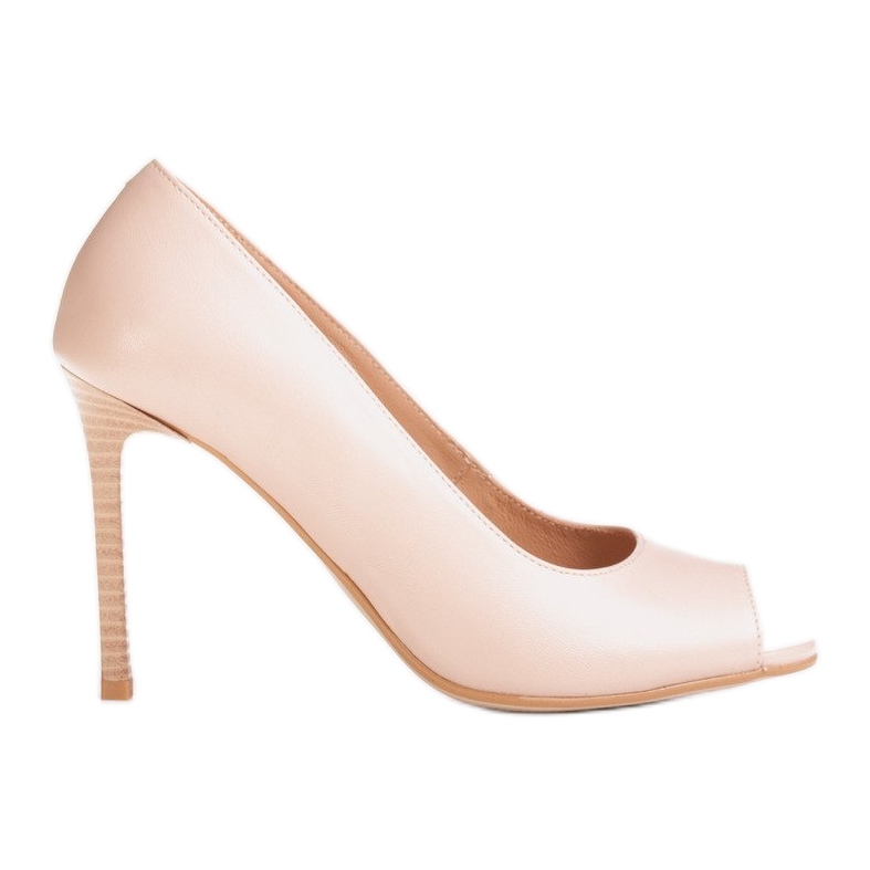 Marco Shoes 1581P beige Sandalen auf einem hohen Absatz