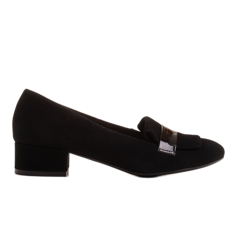 Radoskór Klassische schwarze Damenschuhe für einen breiteren Fuß