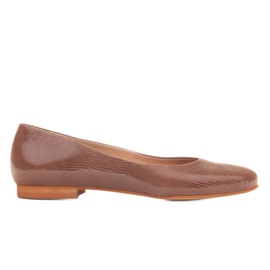 Marco Shoes Ballerinas aus braunem Wildleder