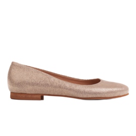 Marco Shoes Ballerinas aus weichem Wildleder golden
