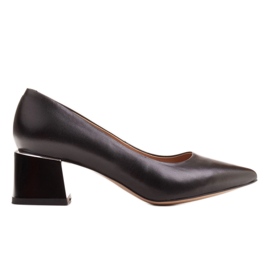 Marco Shoes Elegante Damenpumps aus Naturleder schwarz