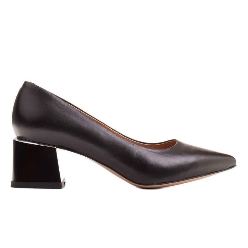 Marco Shoes Elegante Damenpumps aus Naturleder schwarz