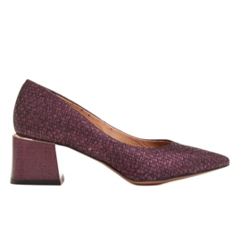 Marco Shoes Elegante Pumps aus Sämischleder lila