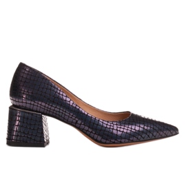 Marco Shoes Elegante Pumps aus Sämischleder navy blau