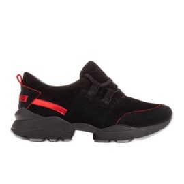 Marco Shoes Sport-Sneaker aus hochwertigem Naturvelours schwarz