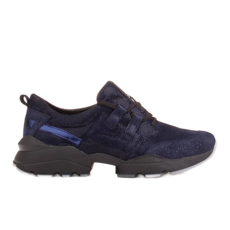 Marco Shoes Sport-Sneaker aus hochwertigem Naturvelours blau