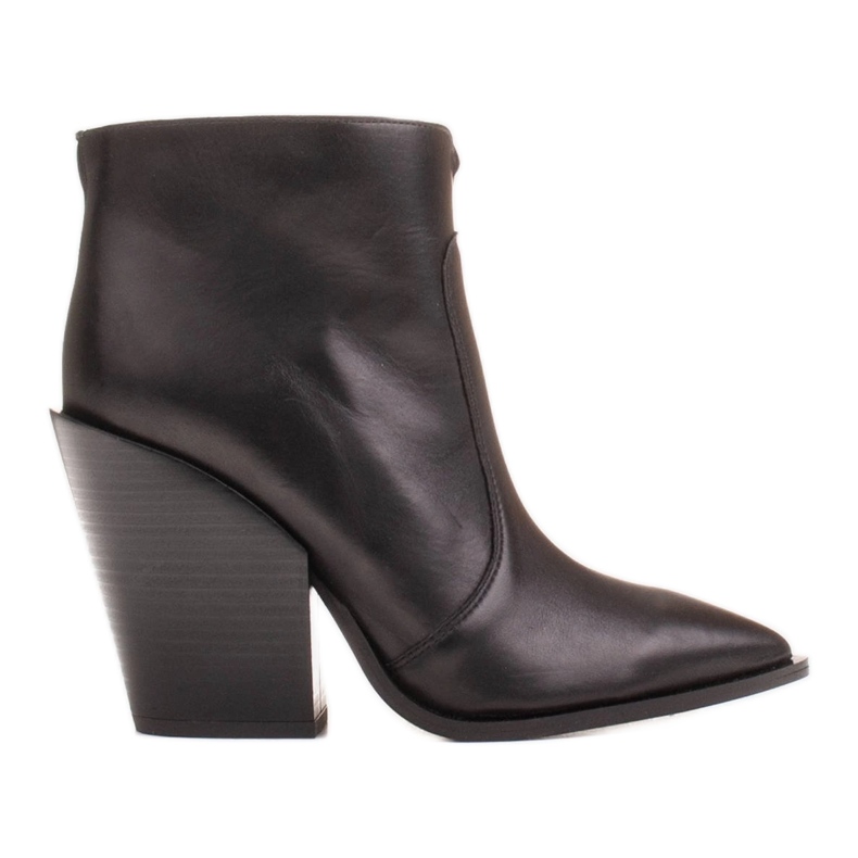 Marco Shoes Damen Cowboystiefel aus Naturleder schwarz