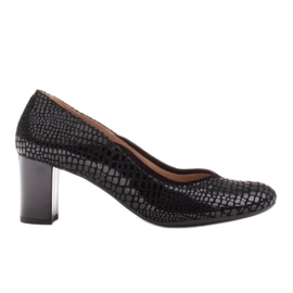 Glatte und bequeme schwarze Marco Shoes Pumps