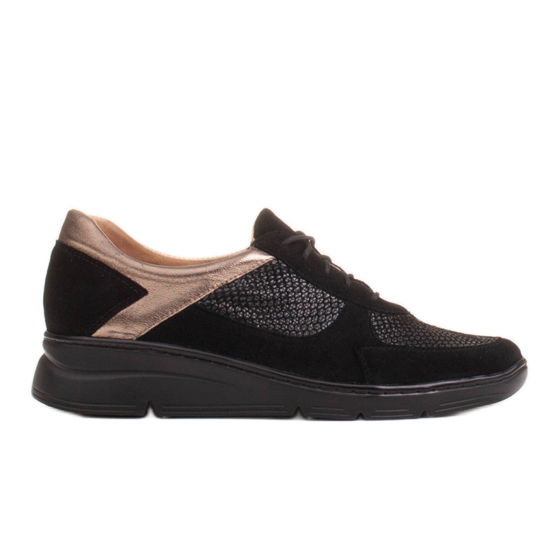 Radoskór Bequeme Schuhe für einen breiteren Fuß auf leichter Sohle schwarz