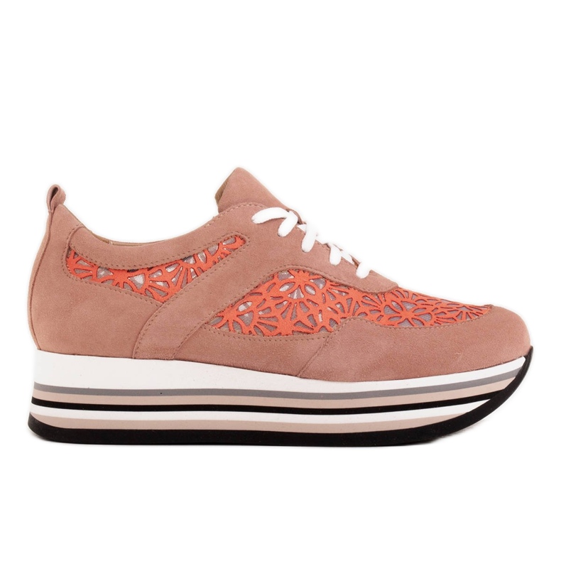 Marco Shoes Sneakers auf dicker Sohle mit atmungsaktivem Mesh rosa