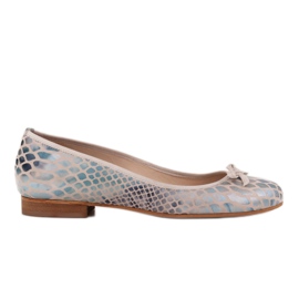 Marco Shoes Marco Damen Ballerinas aus hochwertigem Naturvelours blau