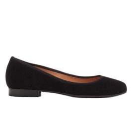 Marco Shoes Marco Damen Ballerinas aus hochwertigem Naturvelours schwarz