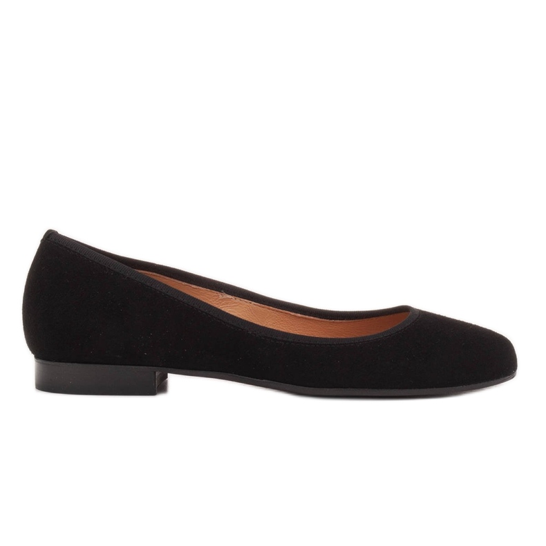 Marco Shoes Marco Damen Ballerinas aus hochwertigem Naturvelours schwarz