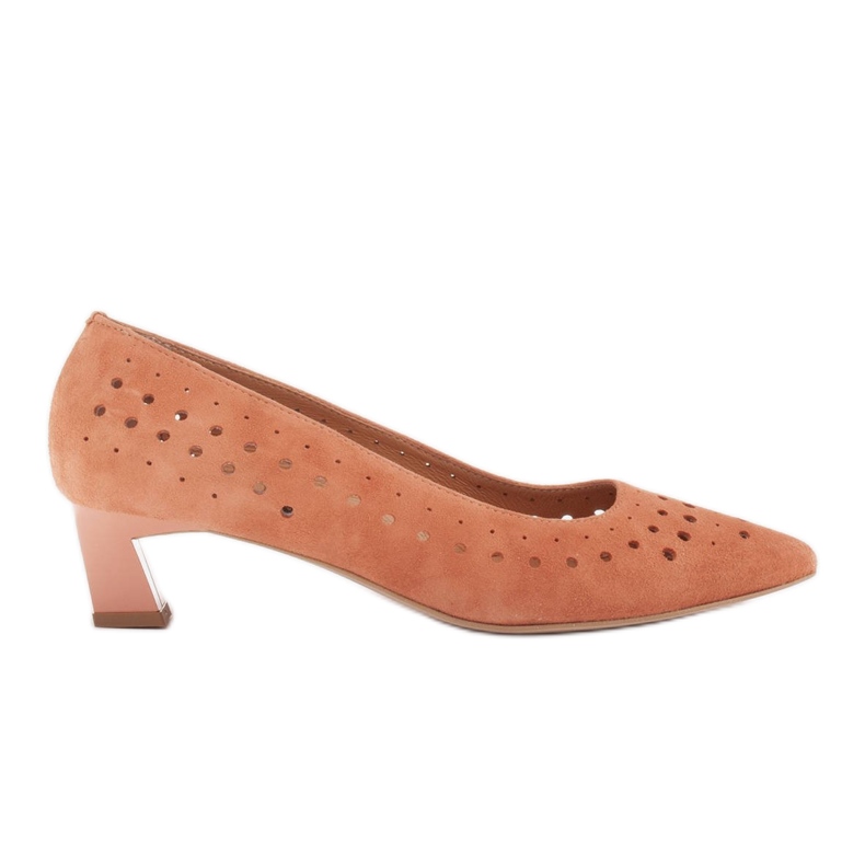 Marco Shoes Damenpumps mit interessanter Perforation orange