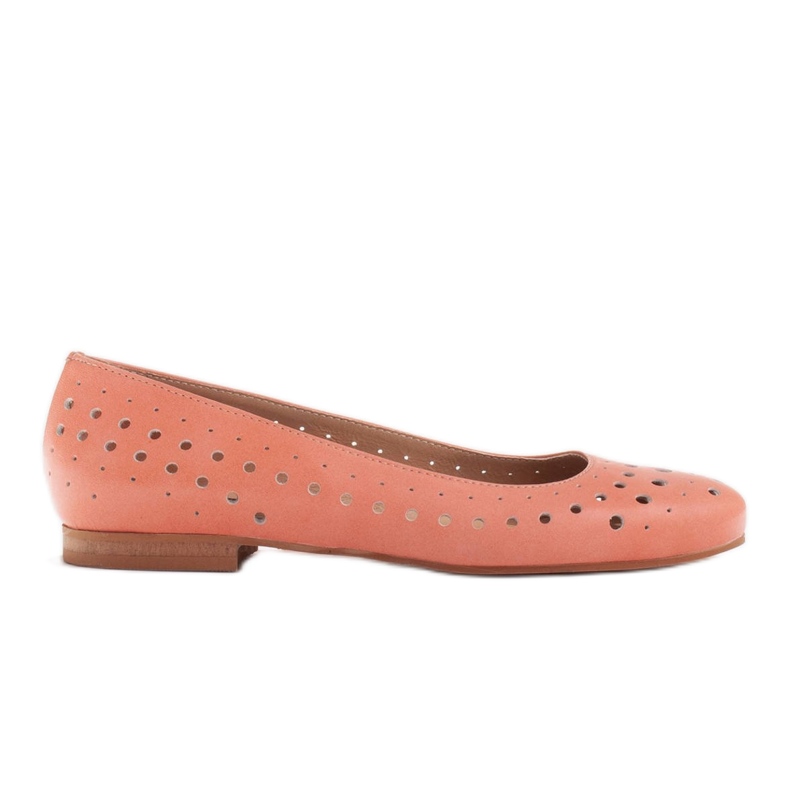 Marco Shoes Damenballerinas mit Perforation am Obermaterial rot
